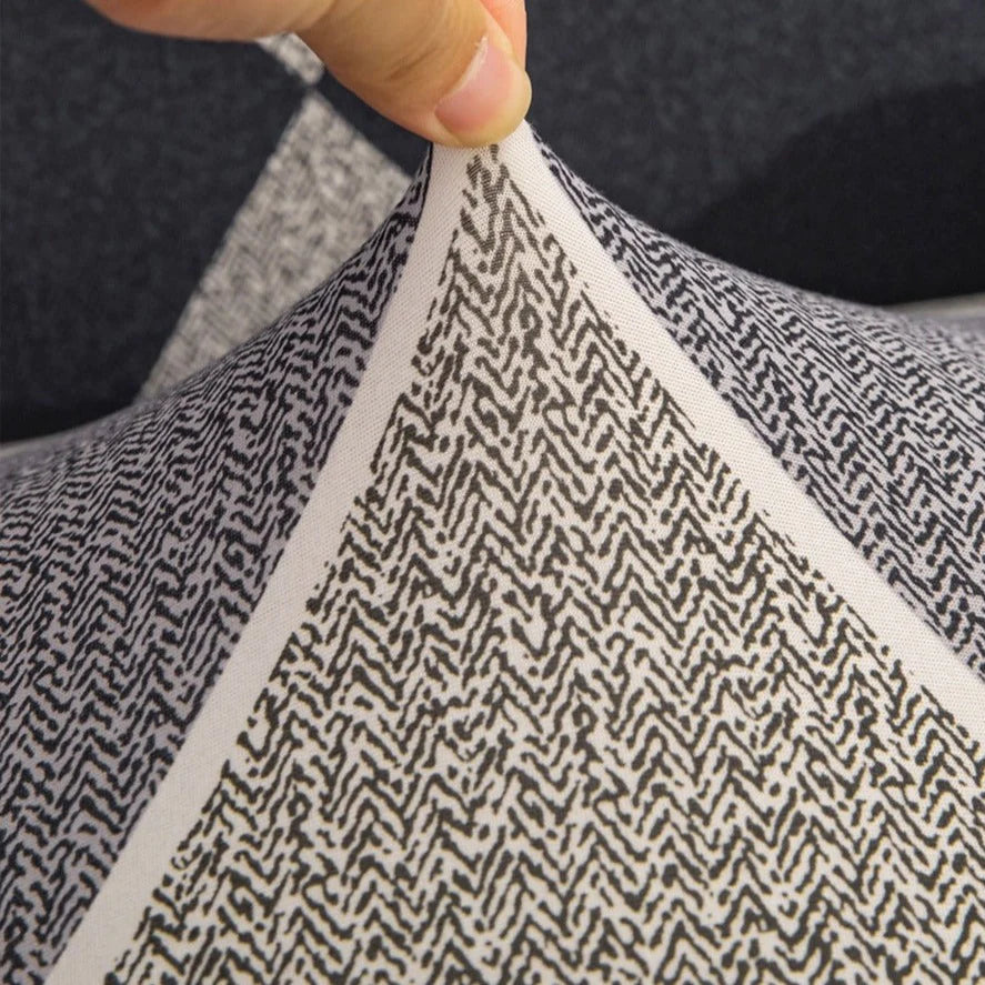 Fabrella Exclusive Stretchable Sofa Cover - Checkerplaid Blue