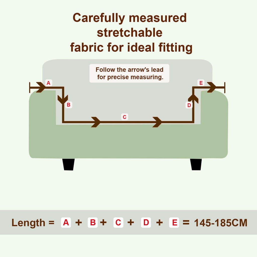 Fabrella Exclusive Stretchable Sofa Cover - Black Brocade