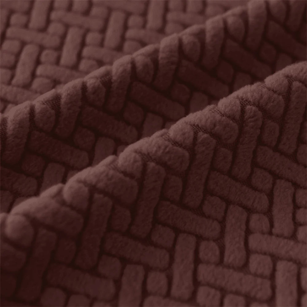 2025 Ultra Soft Polar Fleece Sofa Cover - Brown