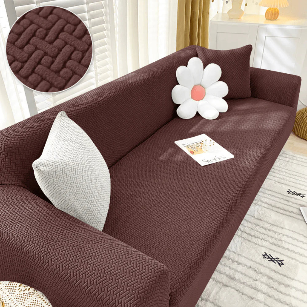 2025 Ultra Soft Polar Fleece Sofa Cover - Brown