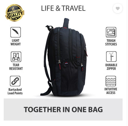 Drazo Rocksun 1015 Stylish Waterproof School Bag