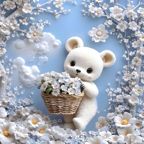 7D Effect Bedding Collection for kids - Blue Teddy