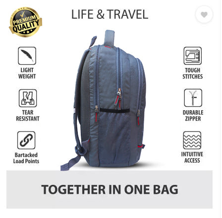 Drazo Rocksun 1012 Stylish Waterproof School Bag