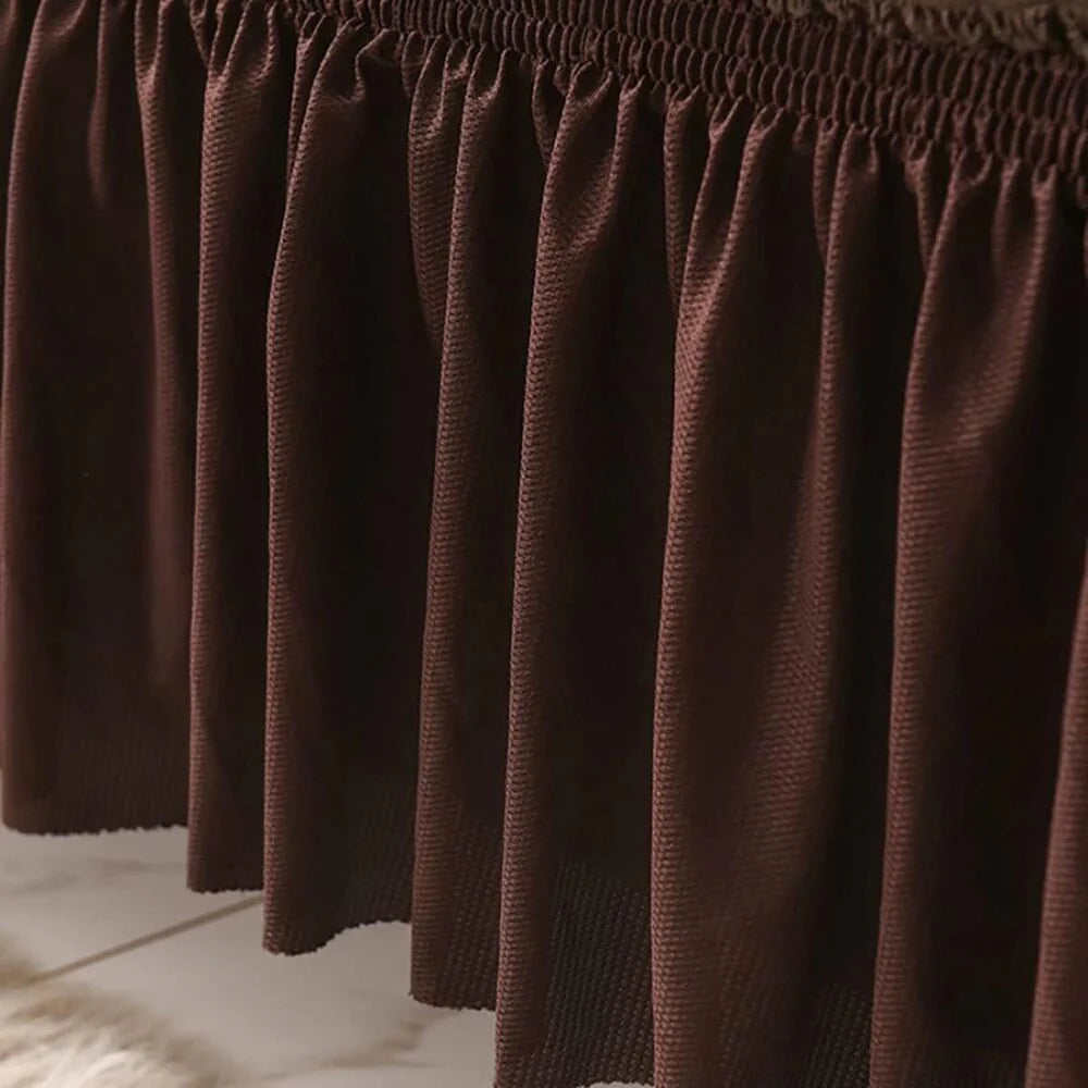 2025 Turkish Bubble Frill Sofa Covers : Coffee
