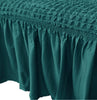 2025 L Shape Turkish Bubble Frill Sofa Covers : Teal