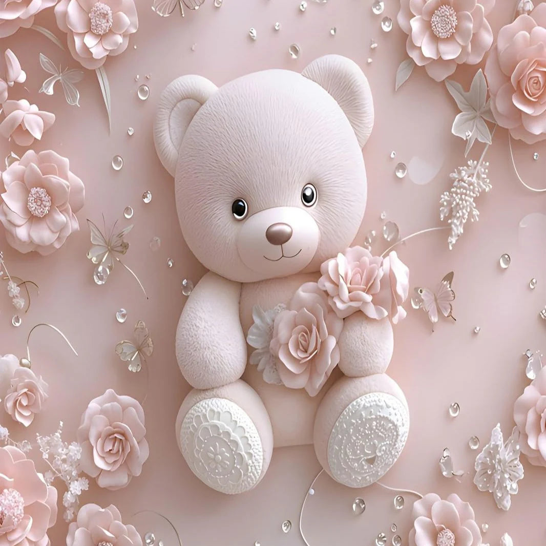 7D Effect Bedding Collection for kids - Pink Teddy