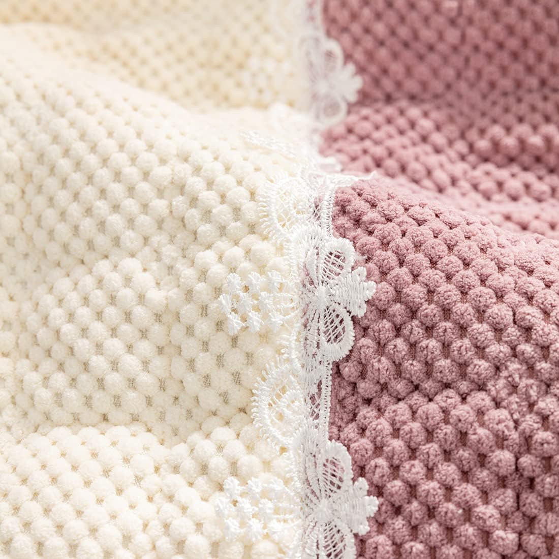 Febrella Quilted Non-Slip Sofa Cover Mat - Rose Mauve