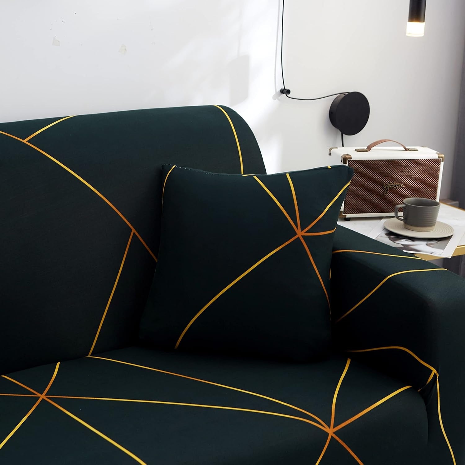 Fabrella Exclusive Stretchable Sofa Cover - Prism Gold