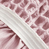 2025 L Shape Turkish Bubble Frill Sofa Covers : Blush Pink
