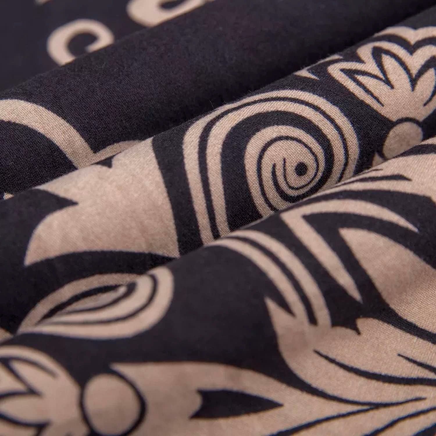 Fabrella Exclusive Stretchable Sofa Cover - Black Brocade