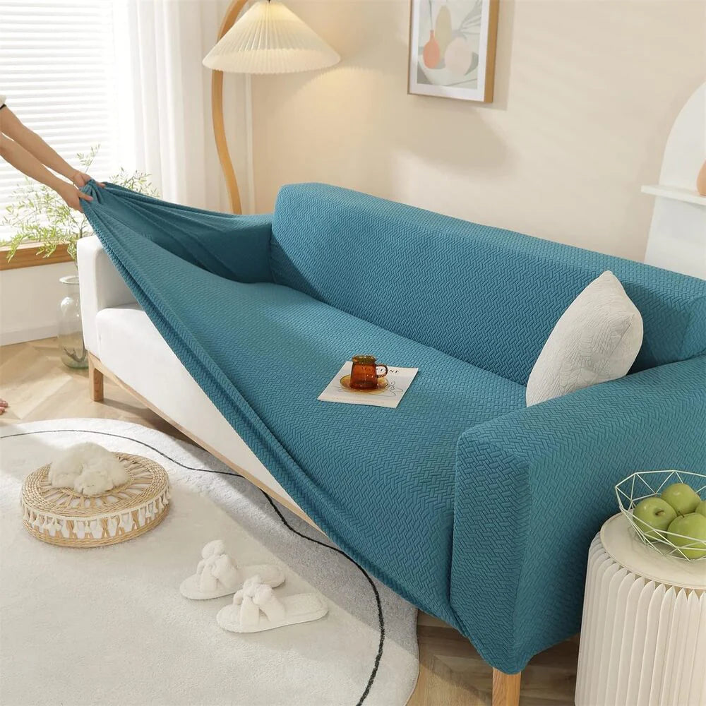 2025 Ultra Soft Polar Fleece Sofa Cover - Sky Blue