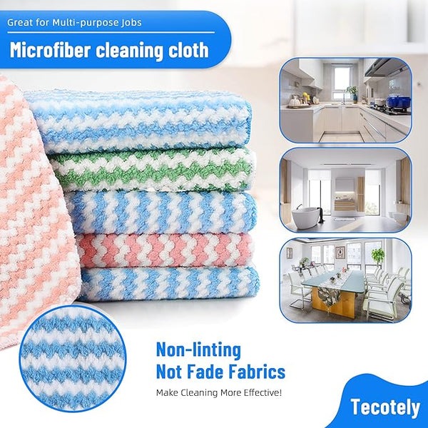Multipurpose Microfiber Cleaning Rag (Buy 6 & Get 6 Pcs Free)