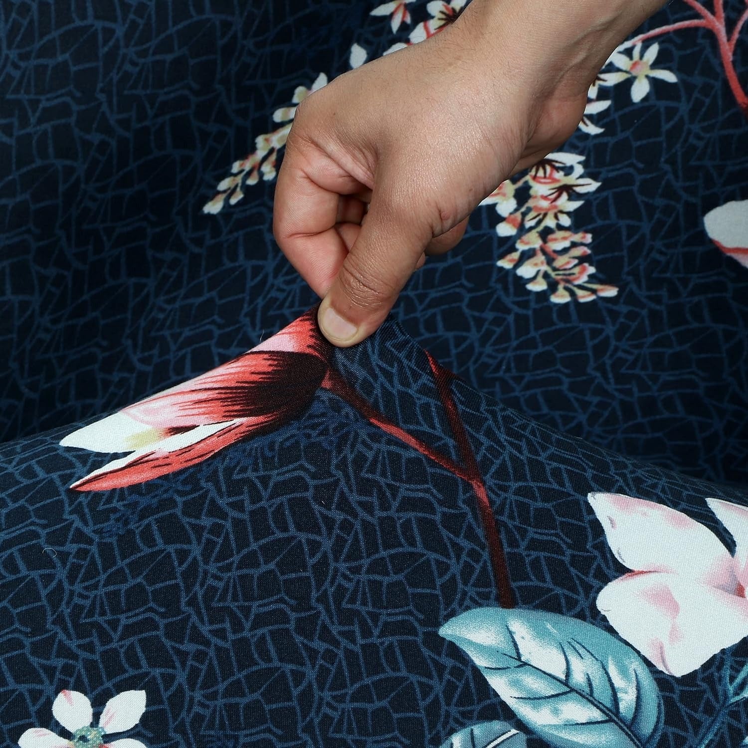 Fabrella Exclusive Stretchable Sofa Cover - Lotus Blue