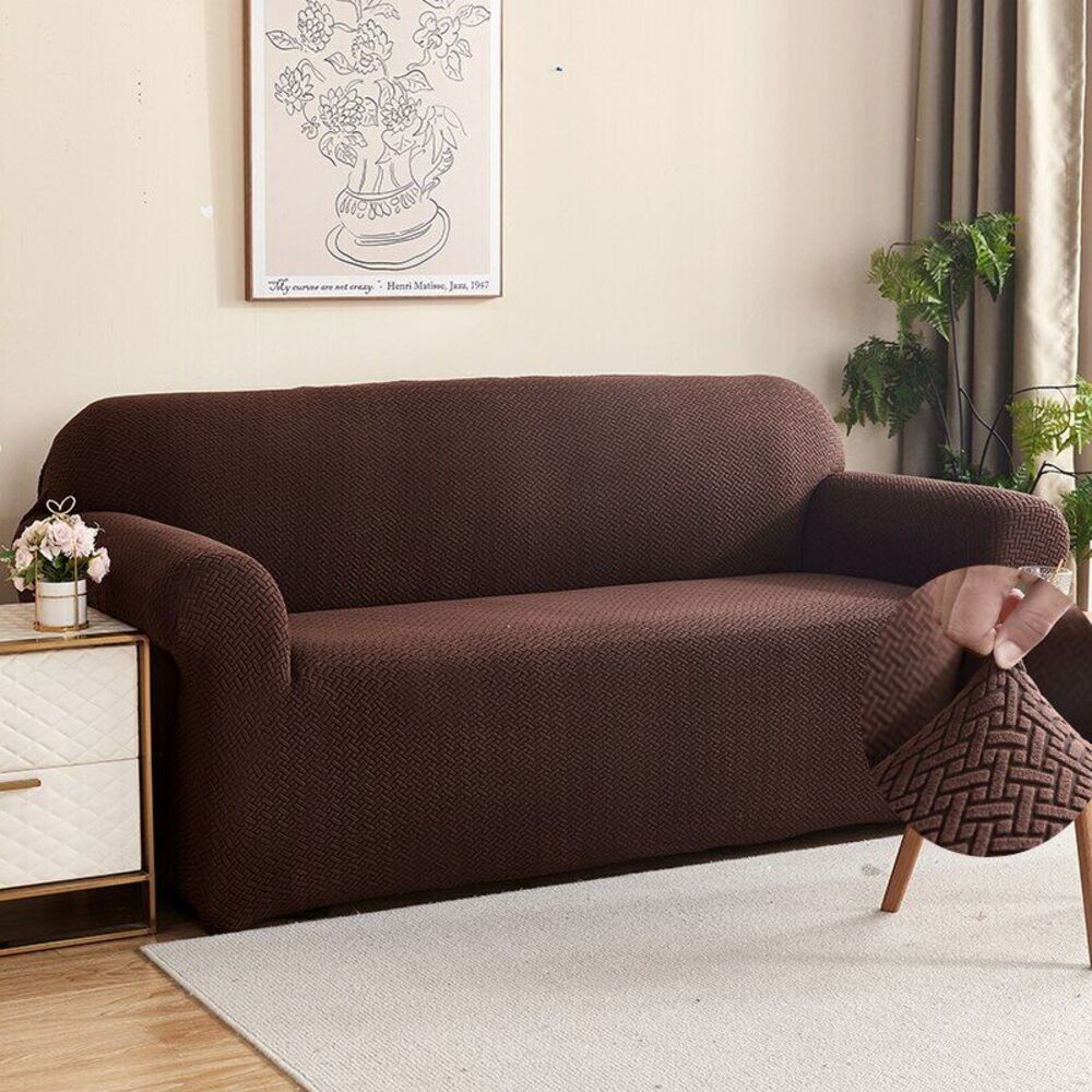 2025 Ultra Soft Polar Fleece Sofa Cover - Brown
