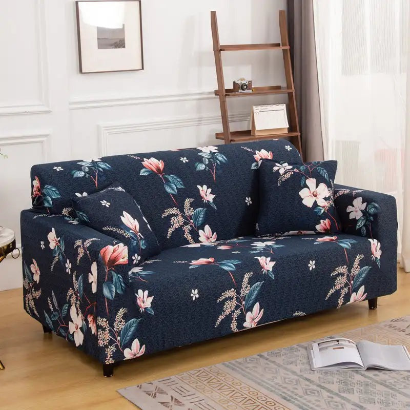 Fabrella Exclusive Stretchable Sofa Cover - Lotus Blue