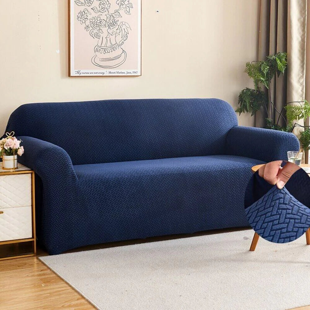 2025 Ultra Soft Polar Fleece Sofa Cover - Navy