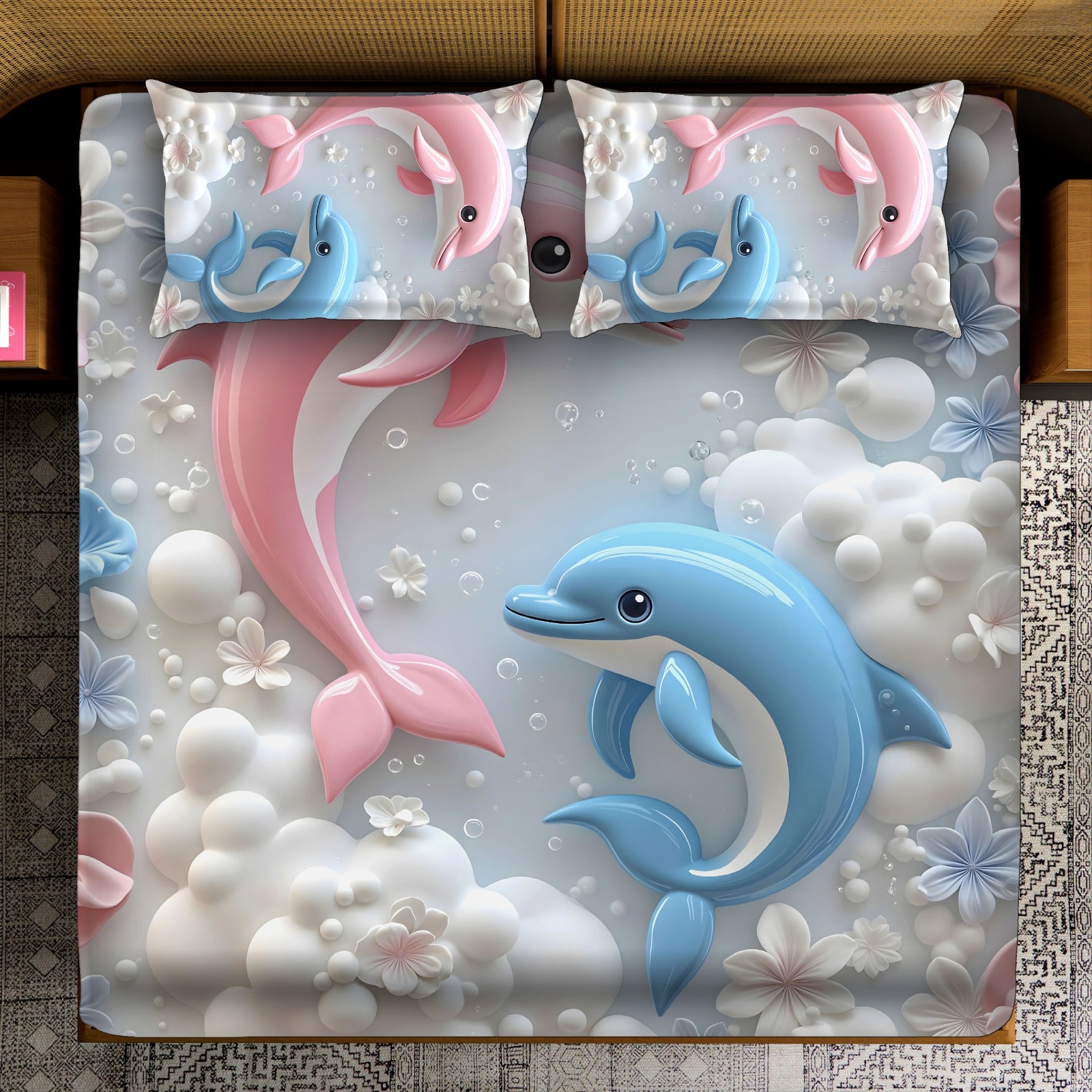 7D Effect Bedding Collection for kids - Dolphin