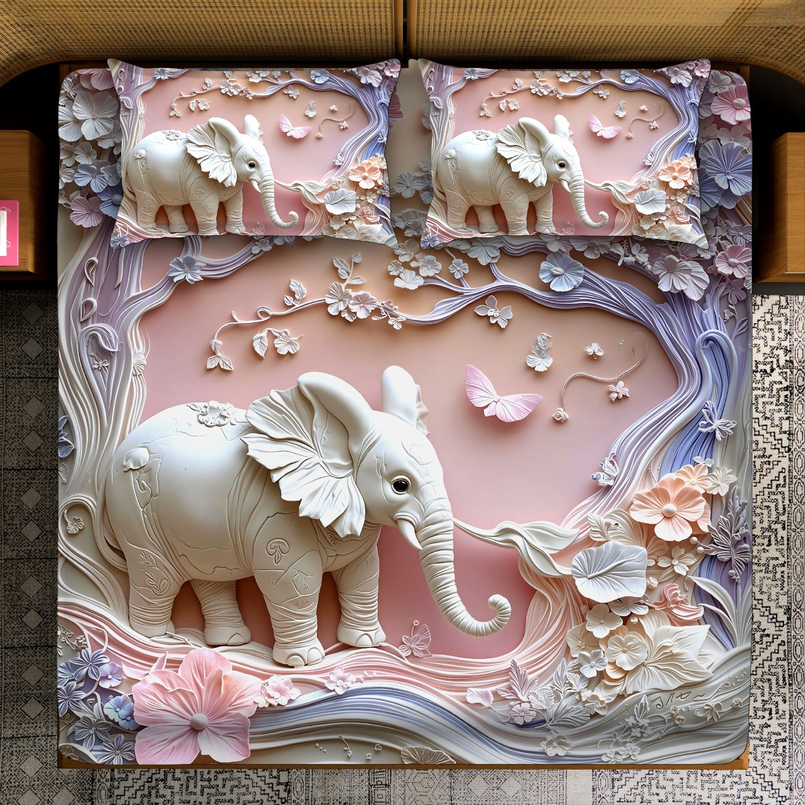 7D Effect Bedding Collection for kids - Baby Elephant