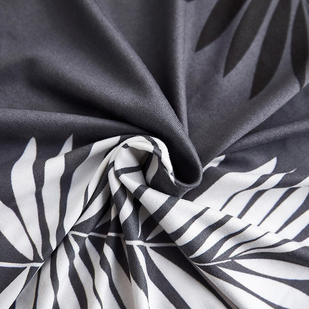 Fabrella Exclusive Stretchable Sofa Cover - Charcoal Fern