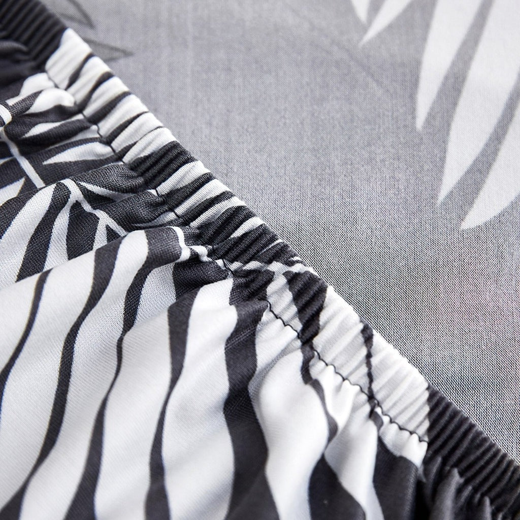 Fabrella Exclusive Stretchable Sofa Cover - Charcoal Fern