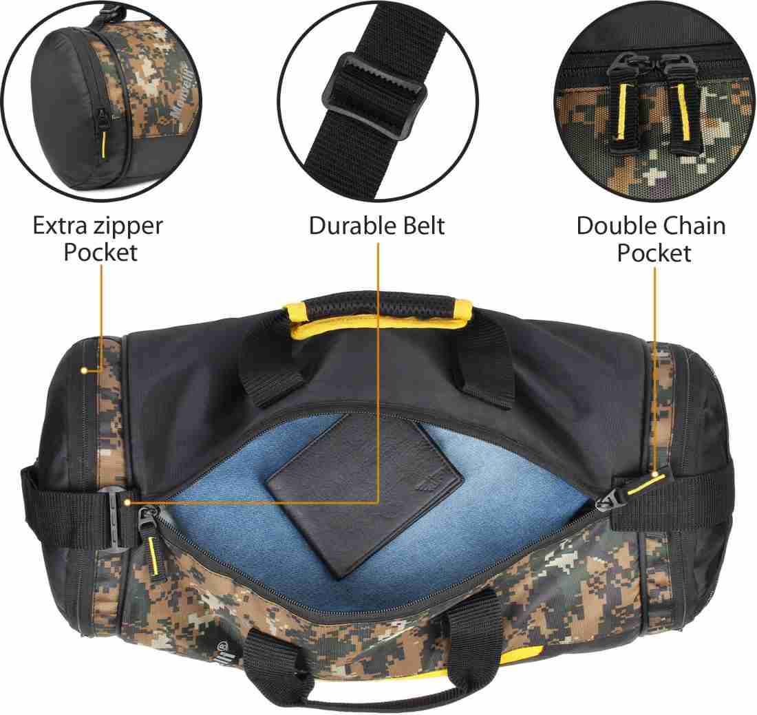 Drazo Monvelli Yellow Sports Gym Bag