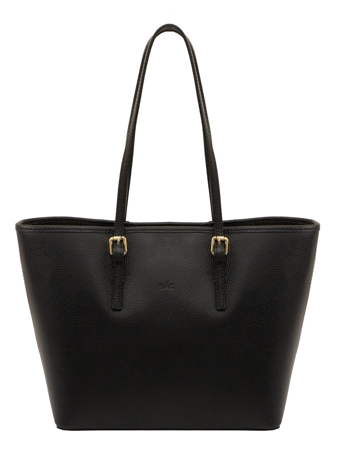 Drazo leather black Tote bag