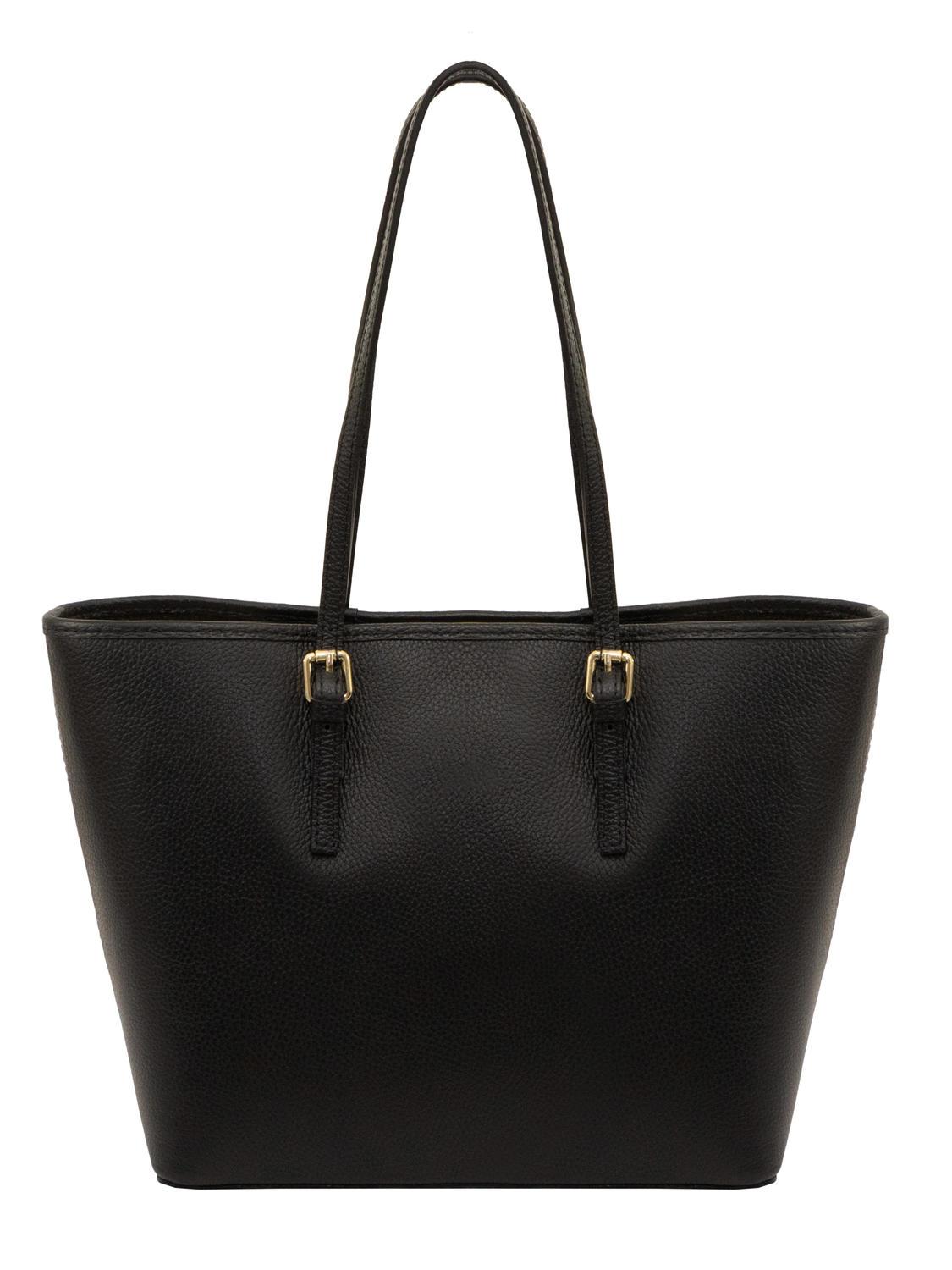 Drazo leather black Tote bag