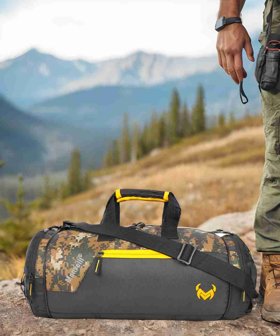 Drazo Monvelli Yellow Sports Gym Bag